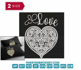 Valentine's day Heart : Embroidery Design Free Standing Lace - FineryEmbroidery